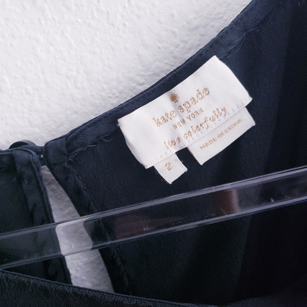 Kate Spade Textured Color Block Short Sleeve Blou… - image 6